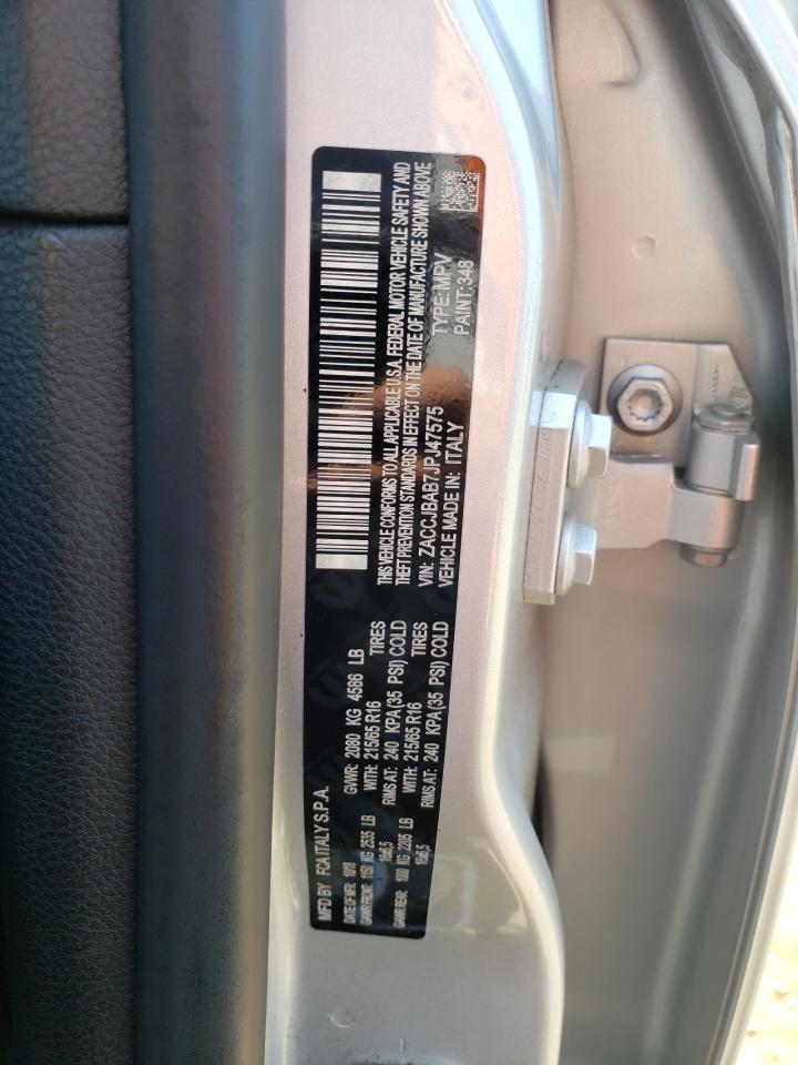 2018 Jeep Renegade Sport VIN: ZACCJBAB7JPJ47575 Lot: 63625774