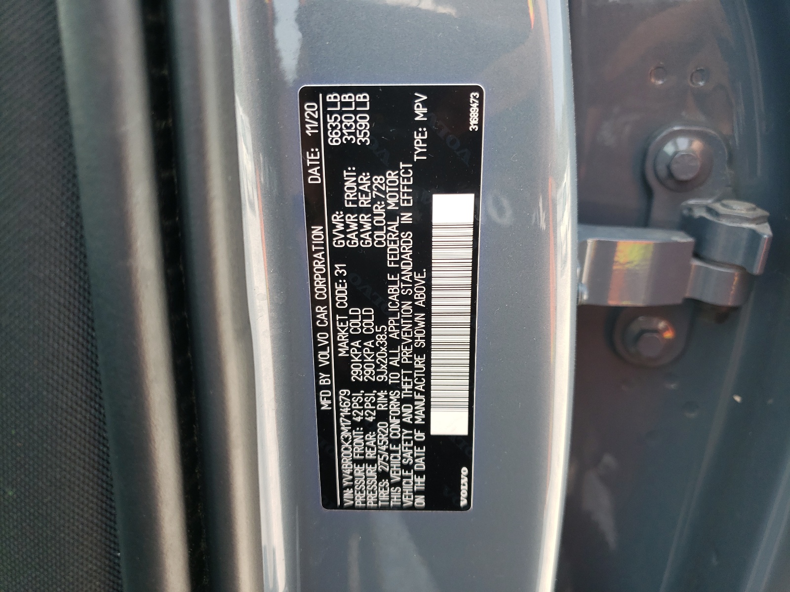 YV4BR0CK3M1714679 2021 Volvo Xc90 T8 Recharge Inscription Express