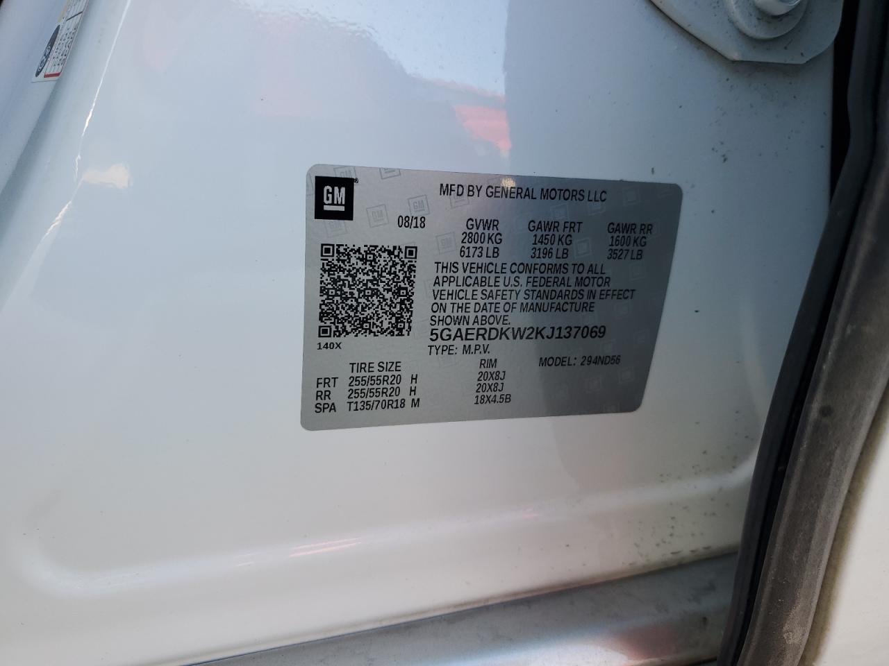 2019 Buick Enclave Avenir VIN: 5GAERDKW2KJ137069 Lot: 63429194