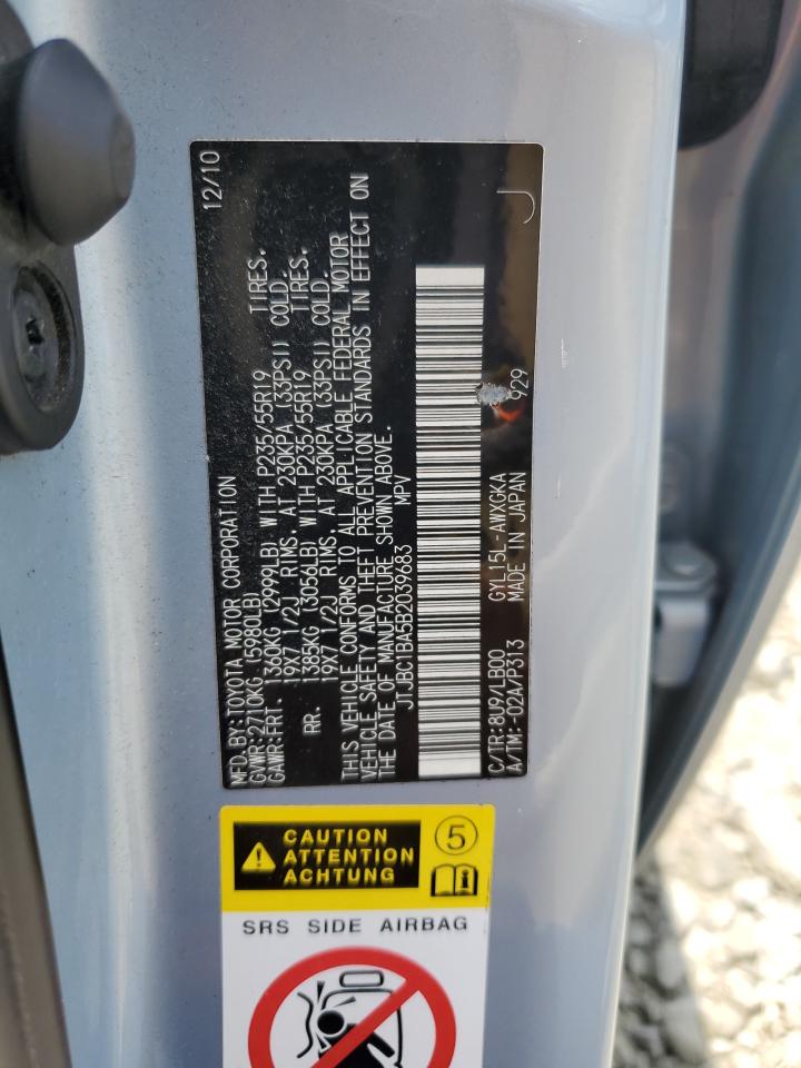 2011 Lexus Rx 450 VIN: JTJBC1BA5B2039683 Lot: 60496494