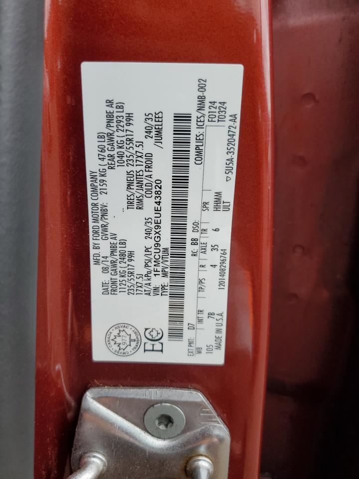 1FMCU9GX9EUE43820 2014 Ford Escape Se