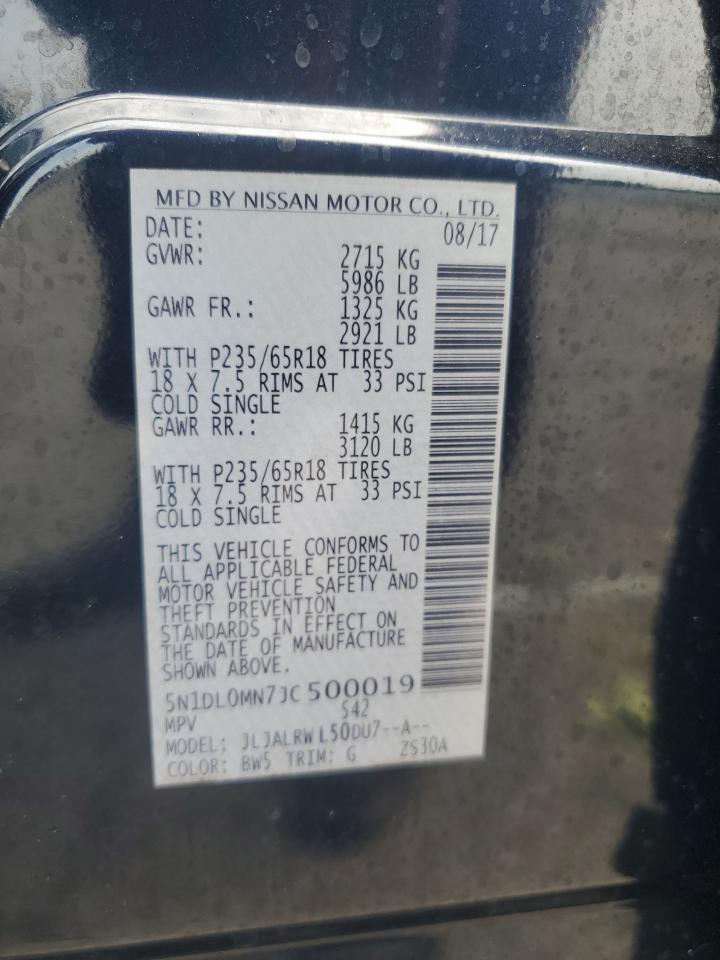 2018 Infiniti Qx60 VIN: 5N1DL0MN7JC500019 Lot: 63780564