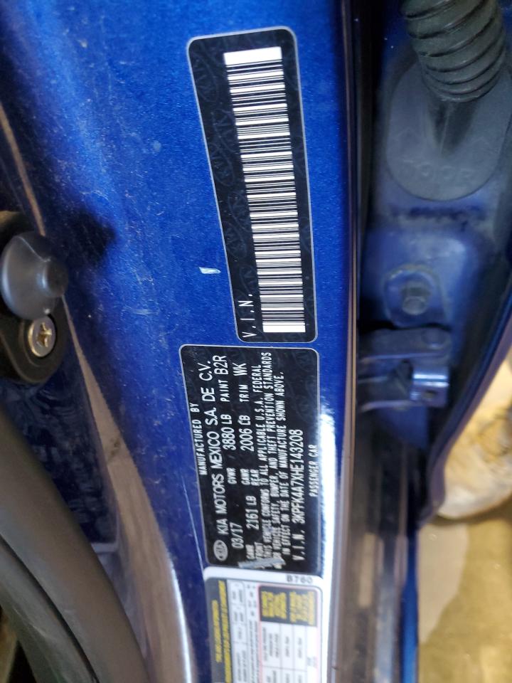 2017 Kia Forte Lx VIN: 3KPFK4A7XHE143208 Lot: 64770034