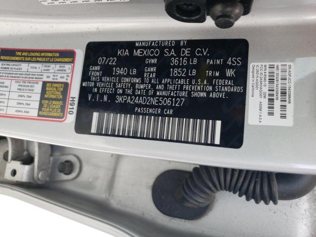 3KPA24AD2NE506127 Kia Rio LX 13