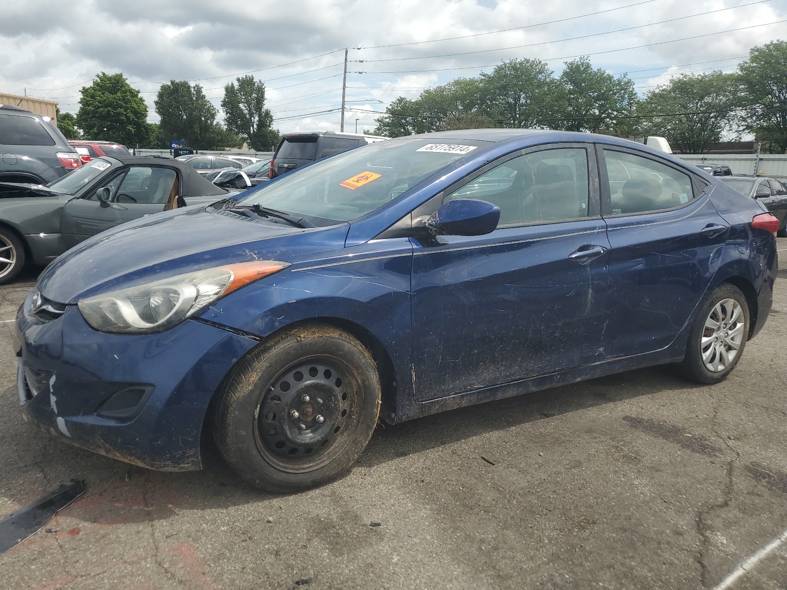 2013 Hyundai Elantra Gls vin: KMHDH4AE8DU607690