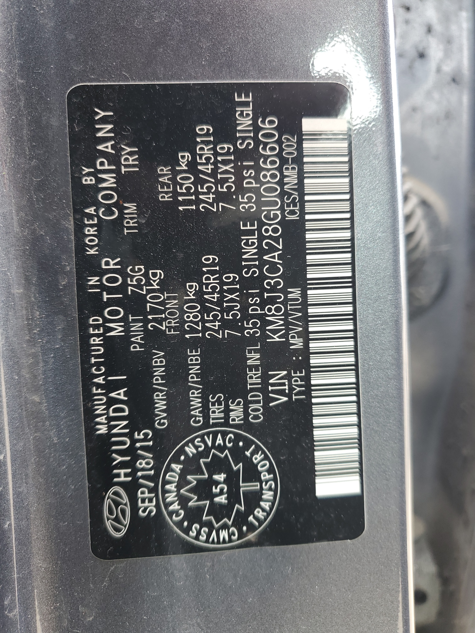 KM8J3CA28GU086606 2016 Hyundai Tucson Limited