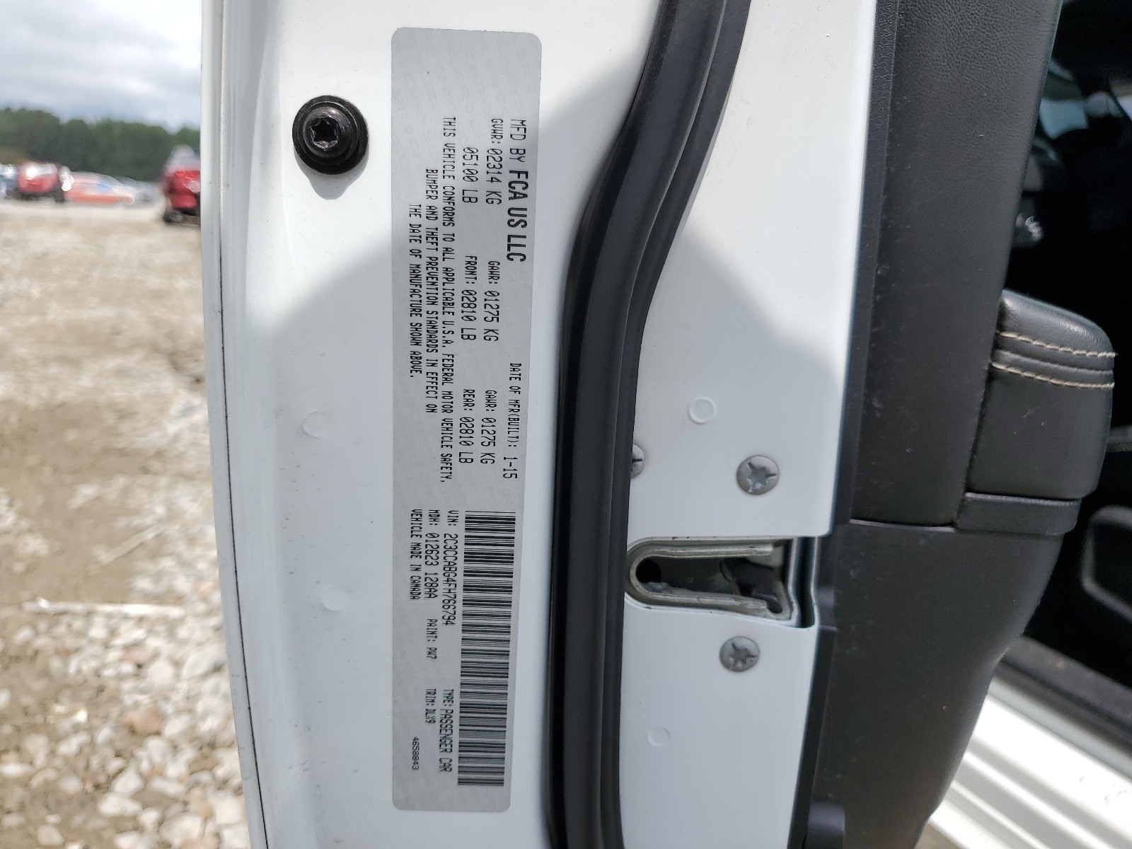 2C3CCABG4FH766794 2015 Chrysler 300 S