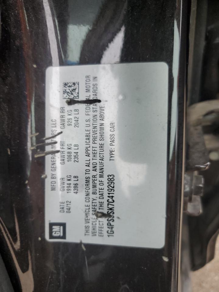 1G4PS5SK7C4192983 2012 Buick Verano