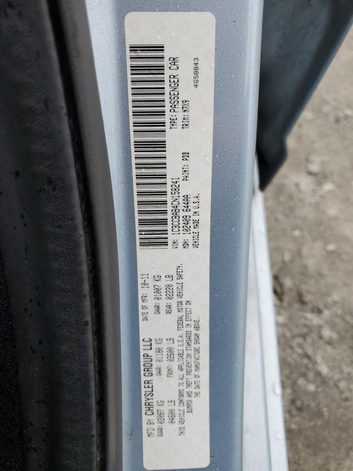 2012 Chrysler 200 Lx VIN: 1C3CCBAB4CN158241 Lot: 63810054