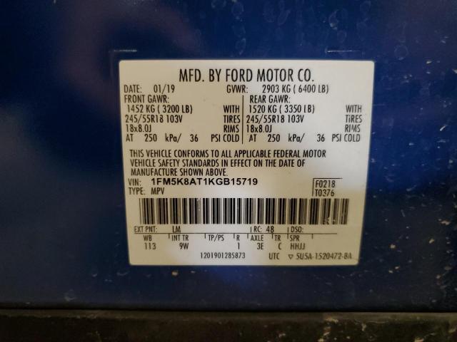 2019 FORD EXPLORER P 1FM5K8AT1KGB15719  65549154