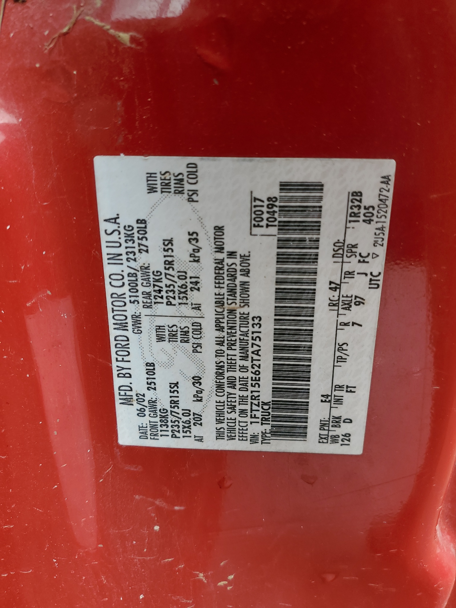 1FTZR15E62TA75133 2002 Ford Ranger Super Cab