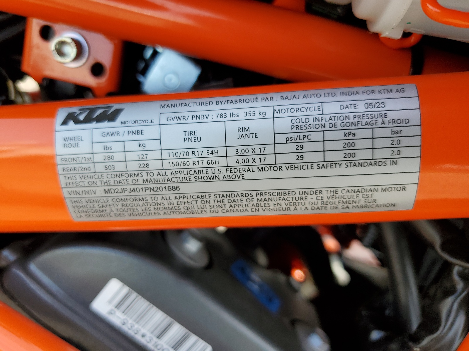 MD2JPJ401PN201686 2023 Ktm 390 Duke