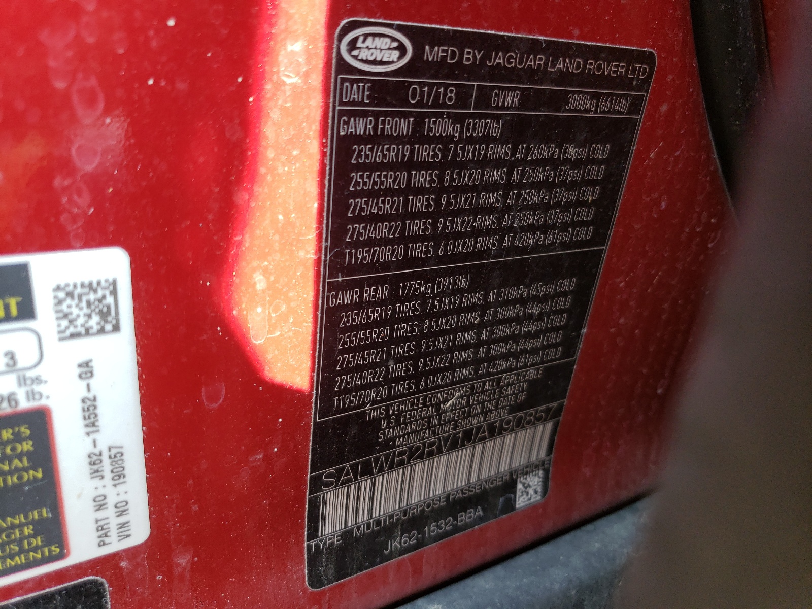 SALWR2RV1JA190857 2018 Land Rover Range Rover Sport Hse