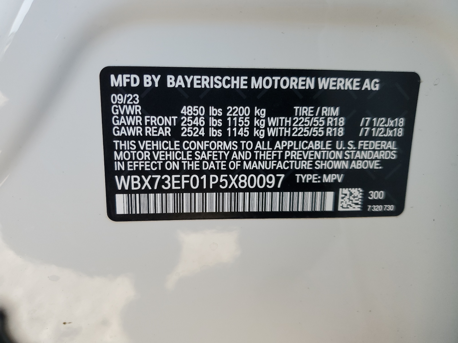 2023 BMW X1 xDrive28I vin: WBX73EF01P5X80097