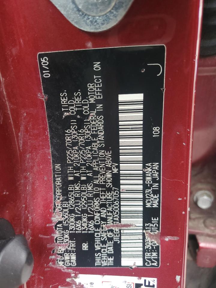 2005 Toyota Highlander Limited VIN: JTEGP21AX50067057 Lot: 64620294