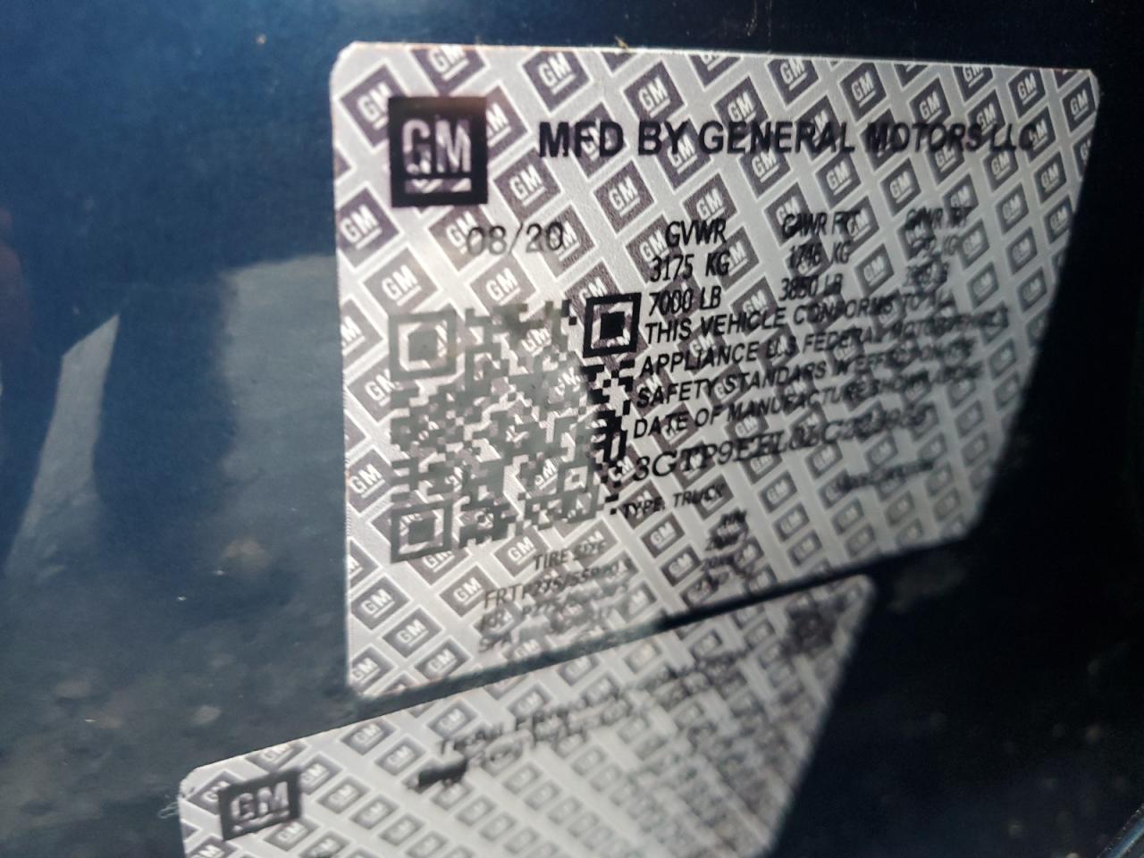 2019 GMC Sierra K1500 At4 VIN: 3GTP9EEL4KG247735 Lot: 63446484