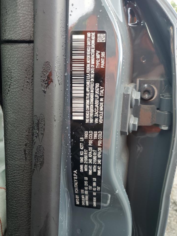 2018 Jeep Renegade Latitude VIN: ZACCJABB1JPJ69760 Lot: 65038834