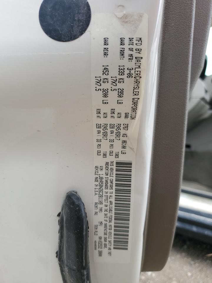 2006 Jeep Grand Cherokee Limited VIN: 1J8HR58N26C281109 Lot: 64428224