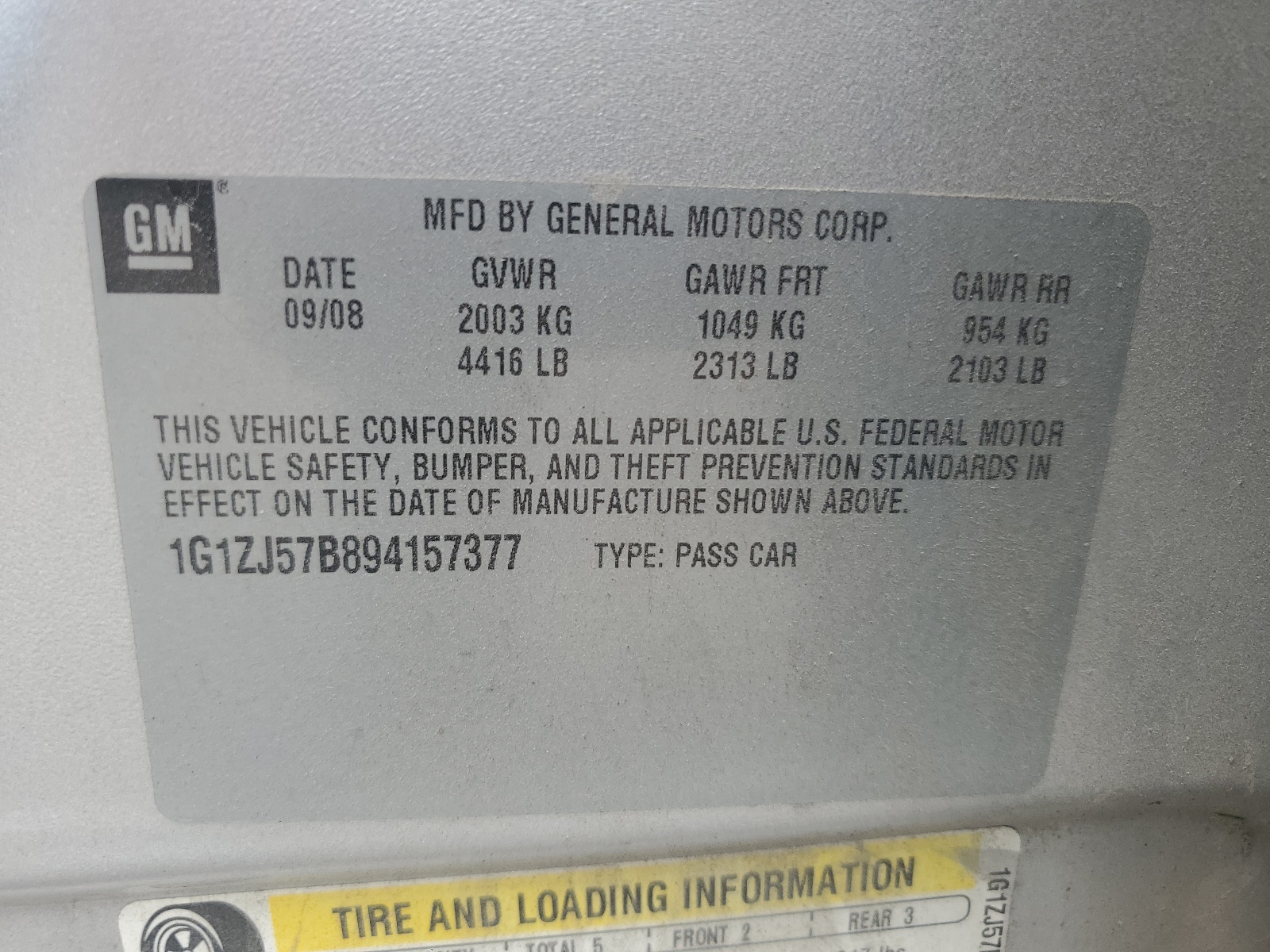 1G1ZJ57B894157377 2009 Chevrolet Malibu 2Lt