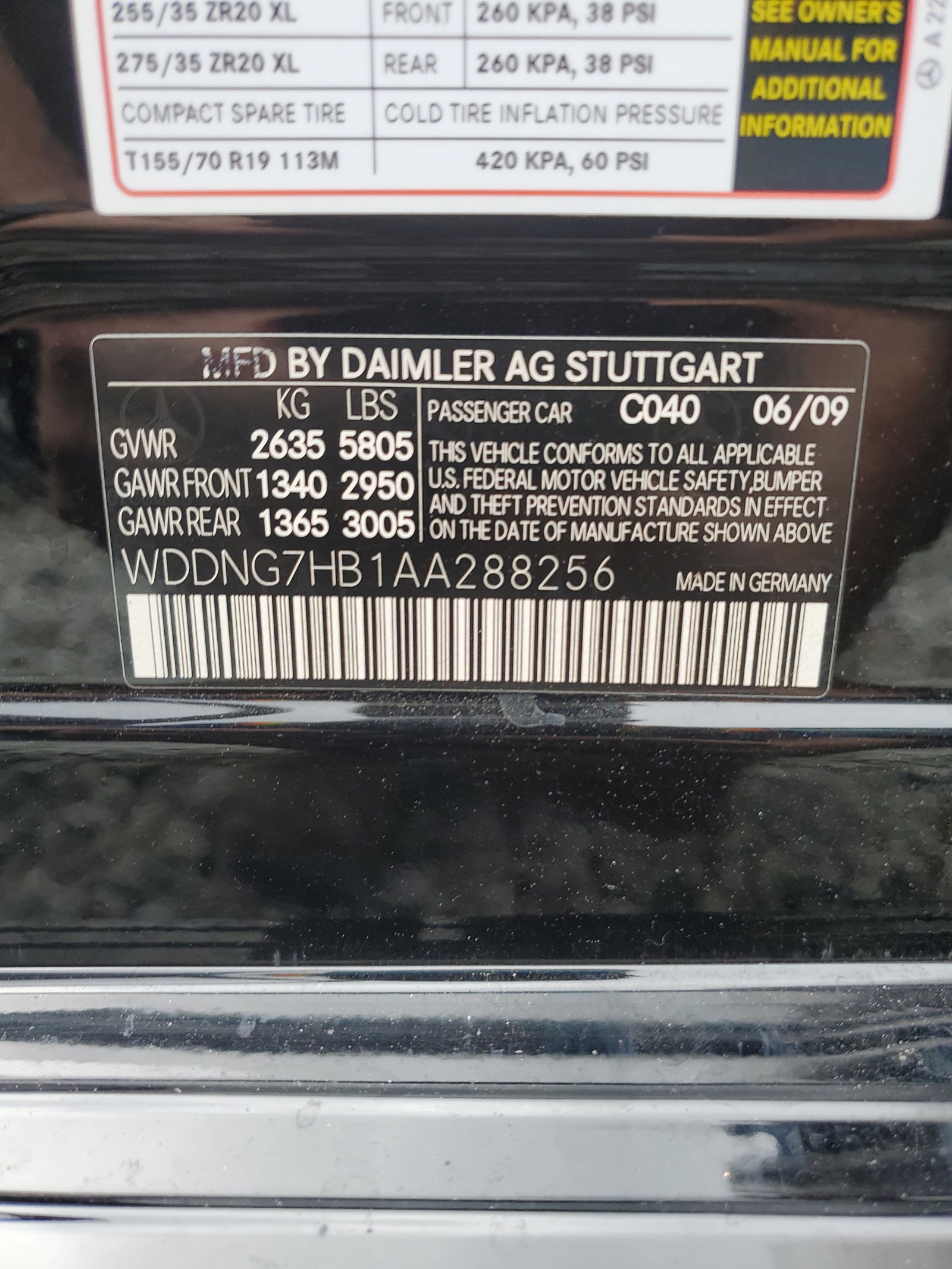 WDDNG7HB1AA288256 2010 Mercedes-Benz S 63 Amg