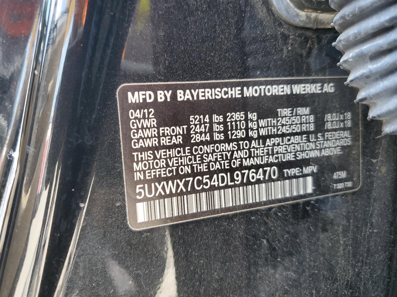 5UXWX7C54DL976470 2013 BMW X3 xDrive35I