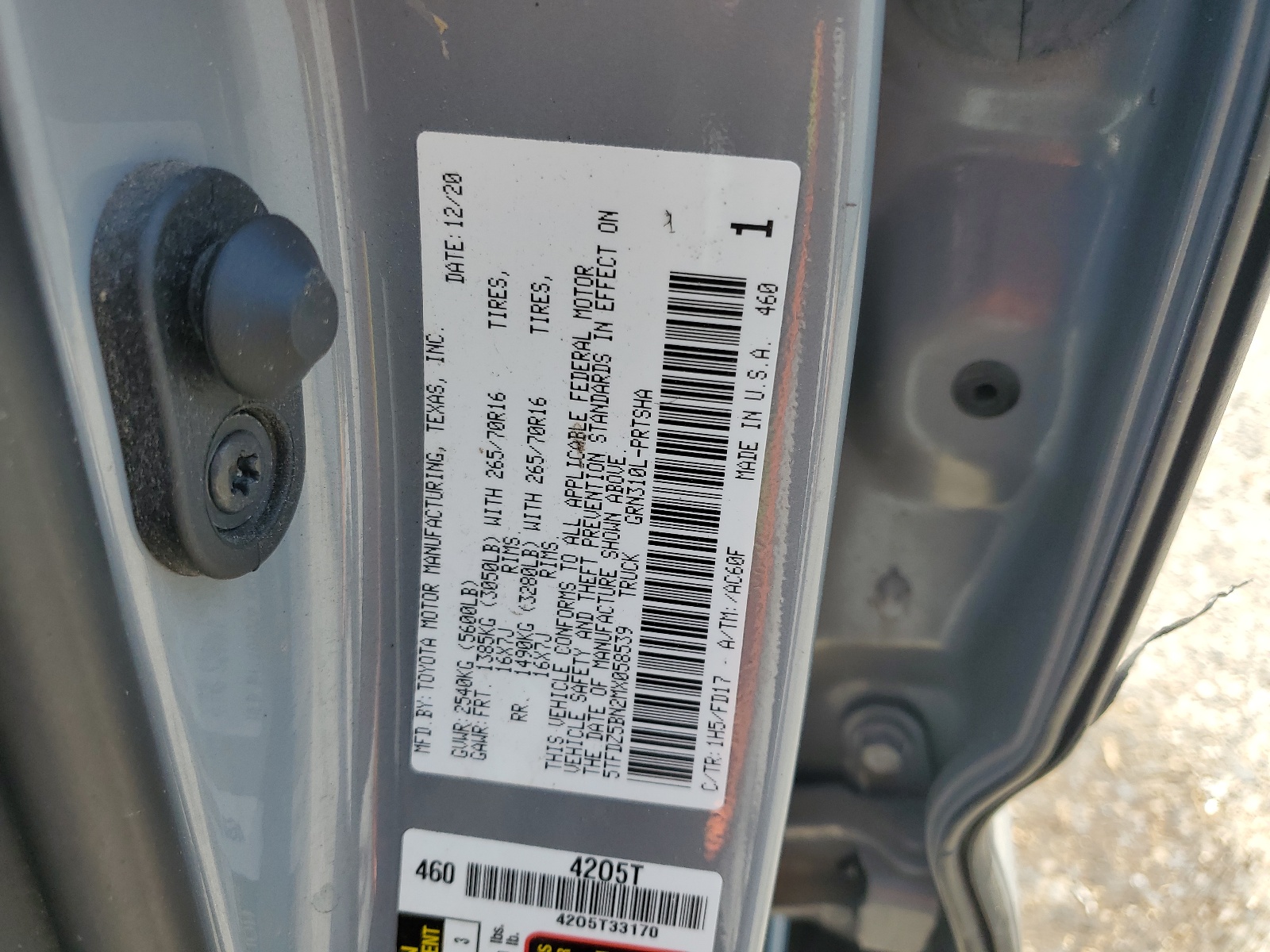 5TFDZ5BN2MX058539 2021 Toyota Tacoma Double Cab