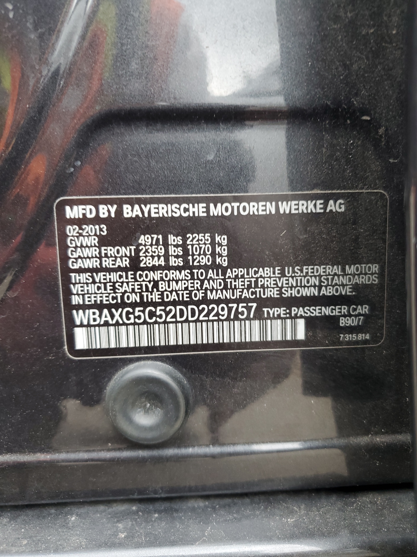 WBAXG5C52DD229757 2013 BMW 528 I