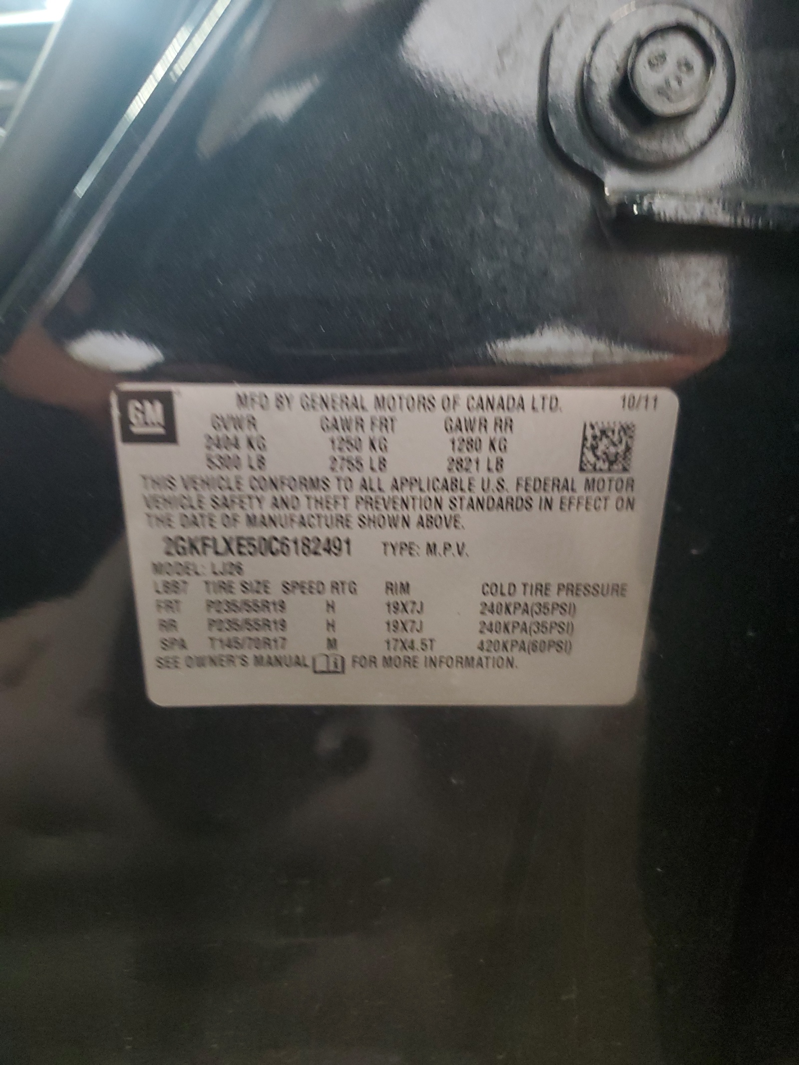 2GKFLXE50C6182491 2012 GMC Terrain Slt