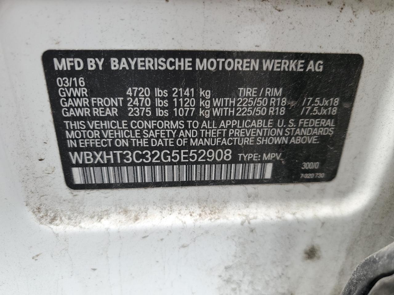 2016 BMW X1 xDrive28I VIN: WBXHT3C32G5E52908 Lot: 64212714