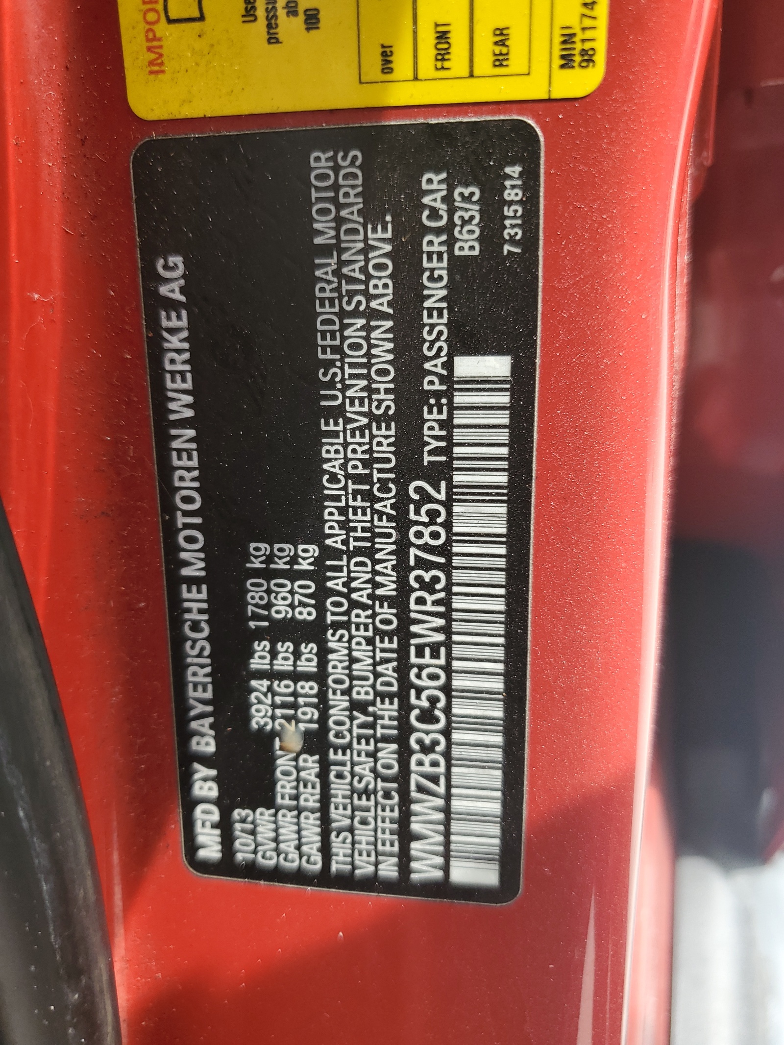 WMWZB3C56EWR37852 2014 Mini Cooper Countryman