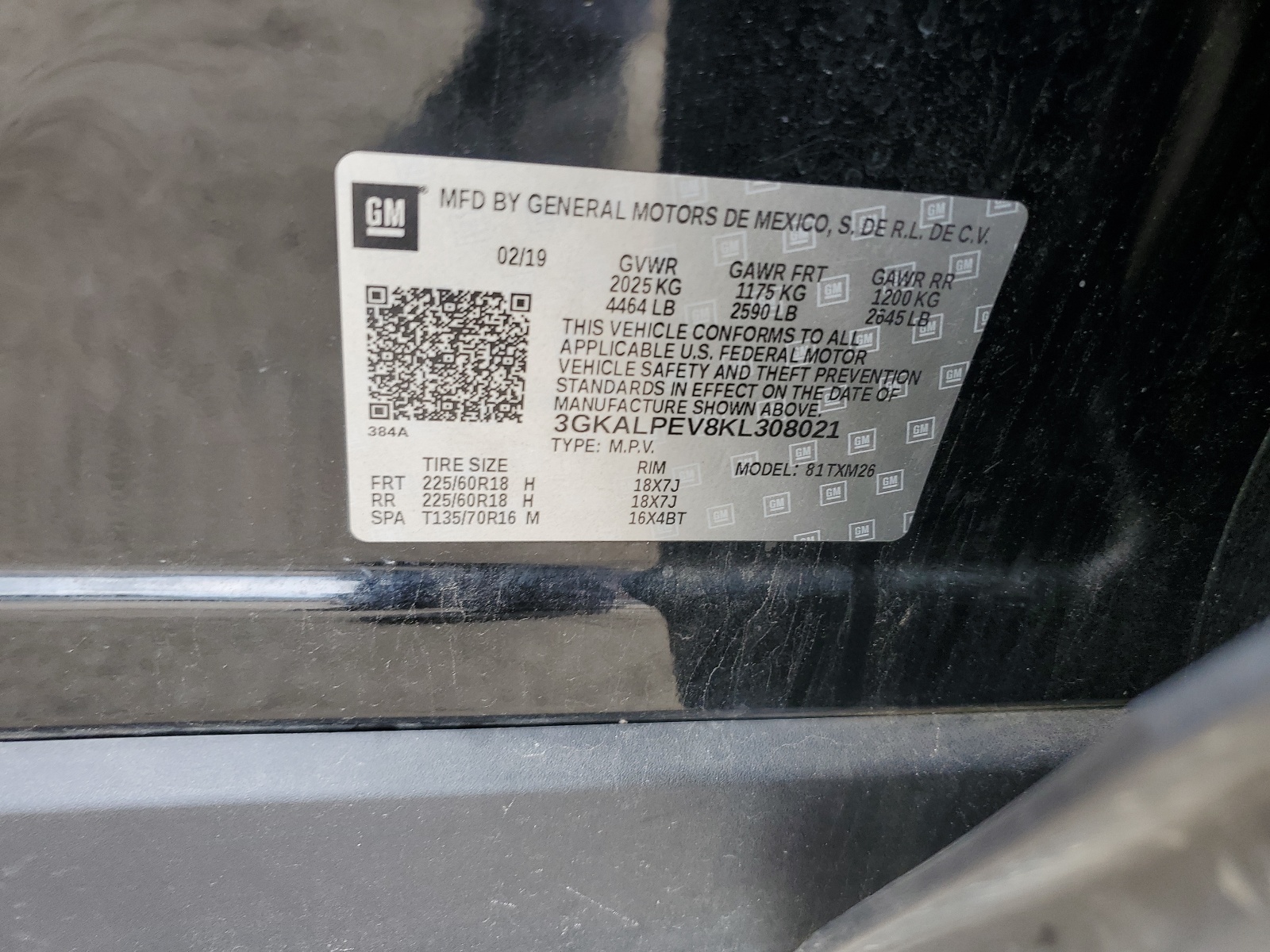 3GKALPEV8KL308021 2019 GMC Terrain Slt