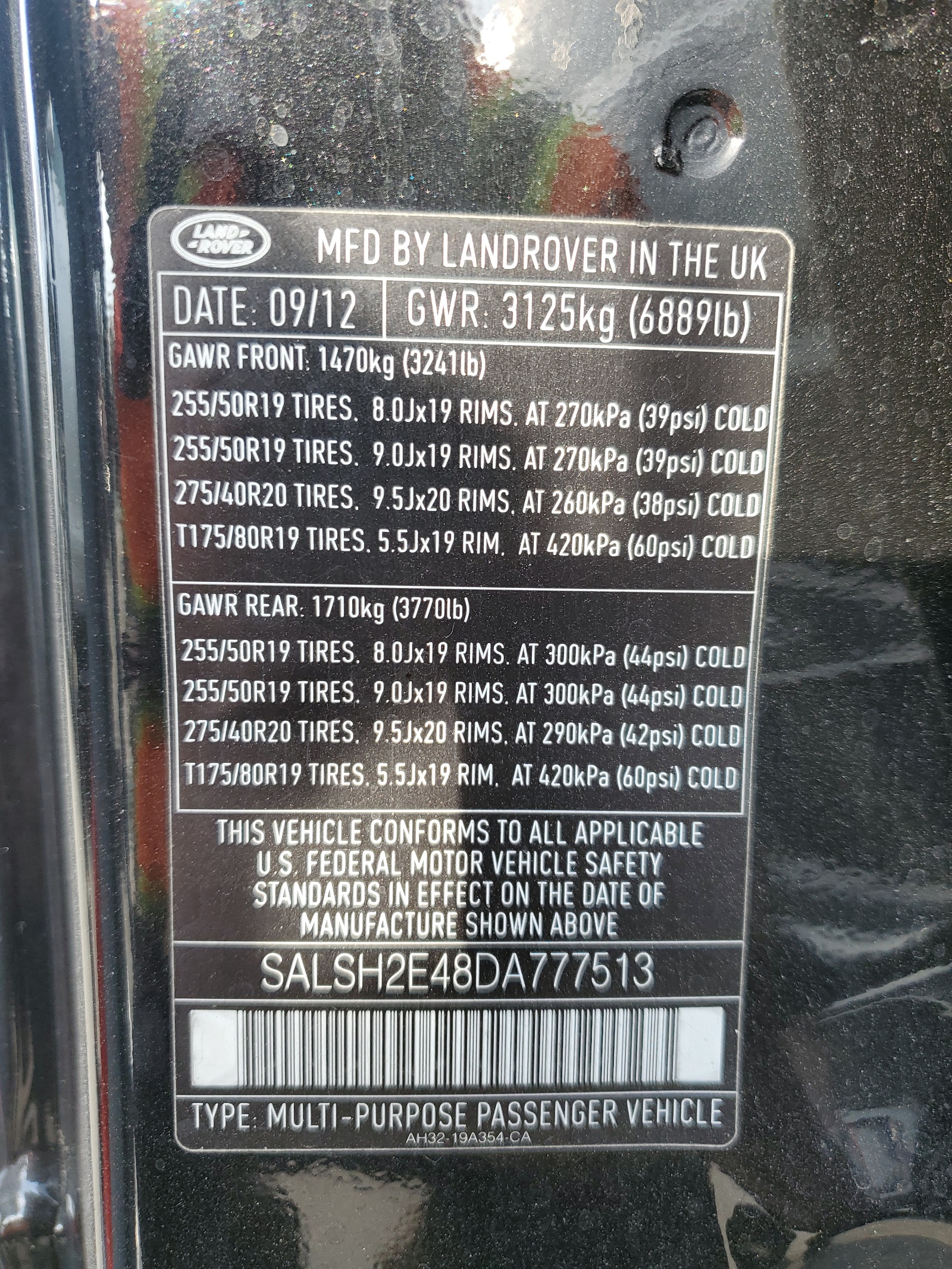 SALSH2E48DA777513 2013 Land Rover Range Rover Sport Sc