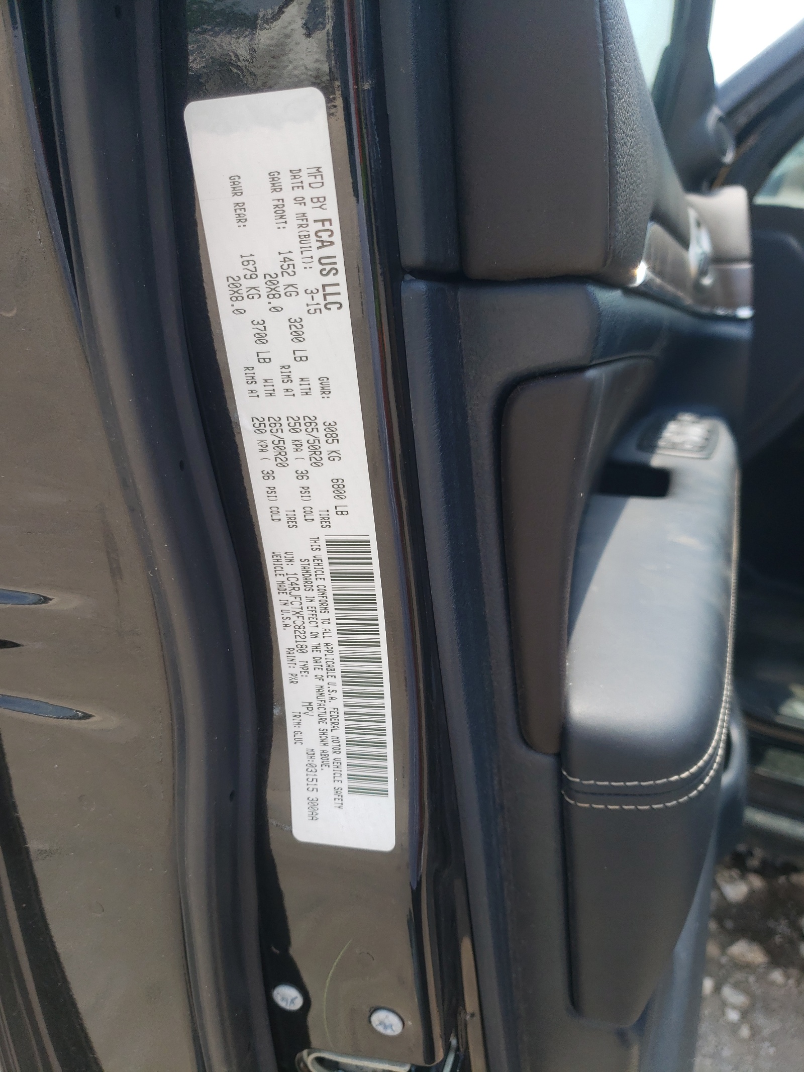 1C4RJFCTXFC822180 2015 Jeep Grand Cherokee Overland