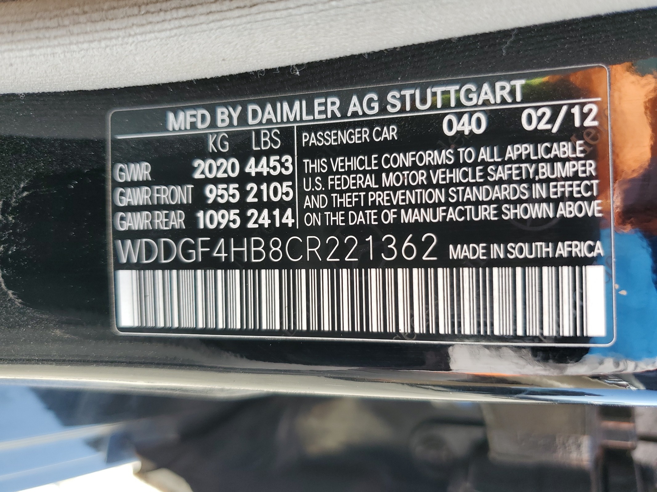 WDDGF4HB8CR221362 2012 Mercedes-Benz C 250