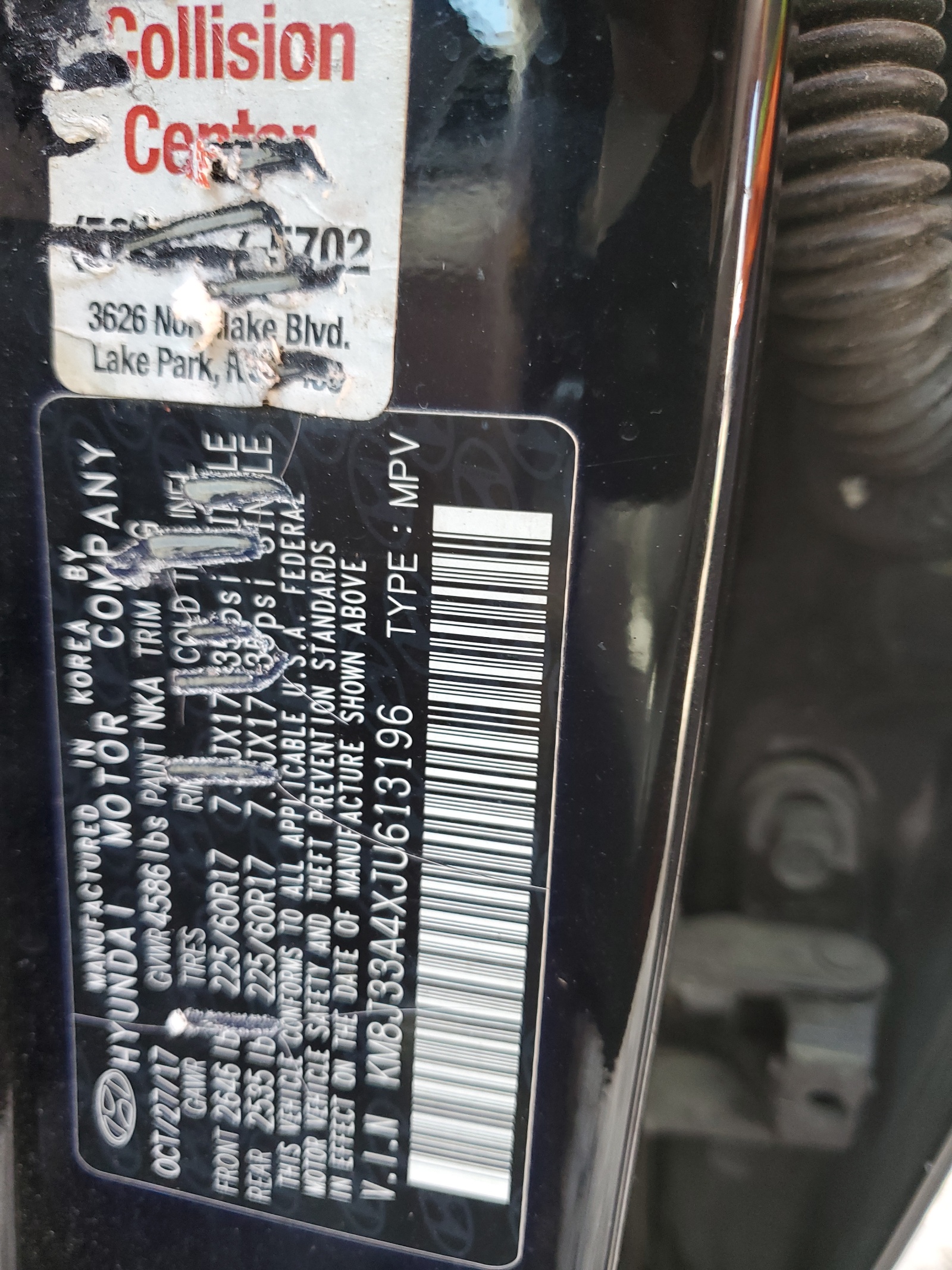 KM8J33A4XJU613196 2018 Hyundai Tucson Sel