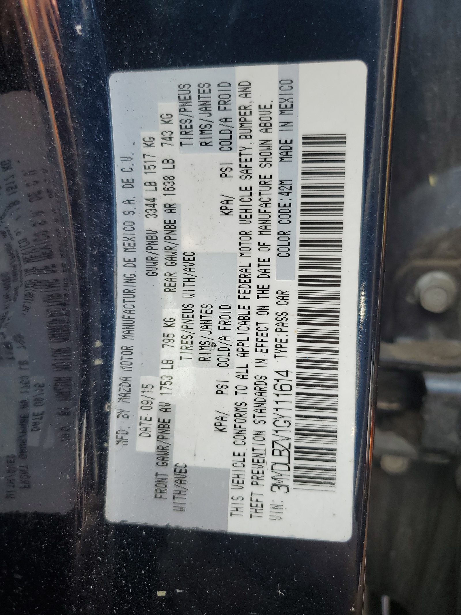 3MYDLBZV1GY111614 2016 Toyota Scion Ia