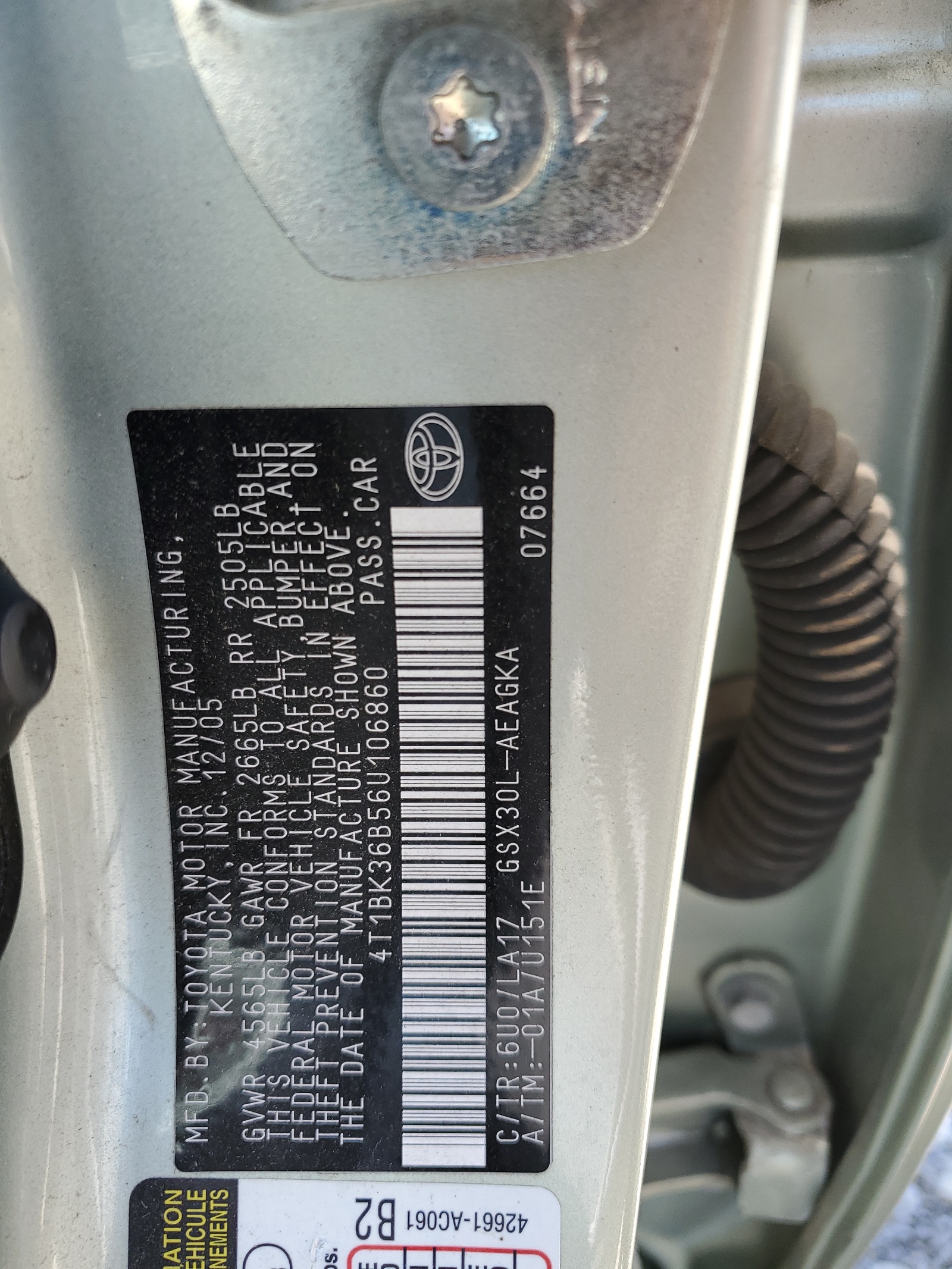 4T1BK36B56U106860 2006 Toyota Avalon Xl