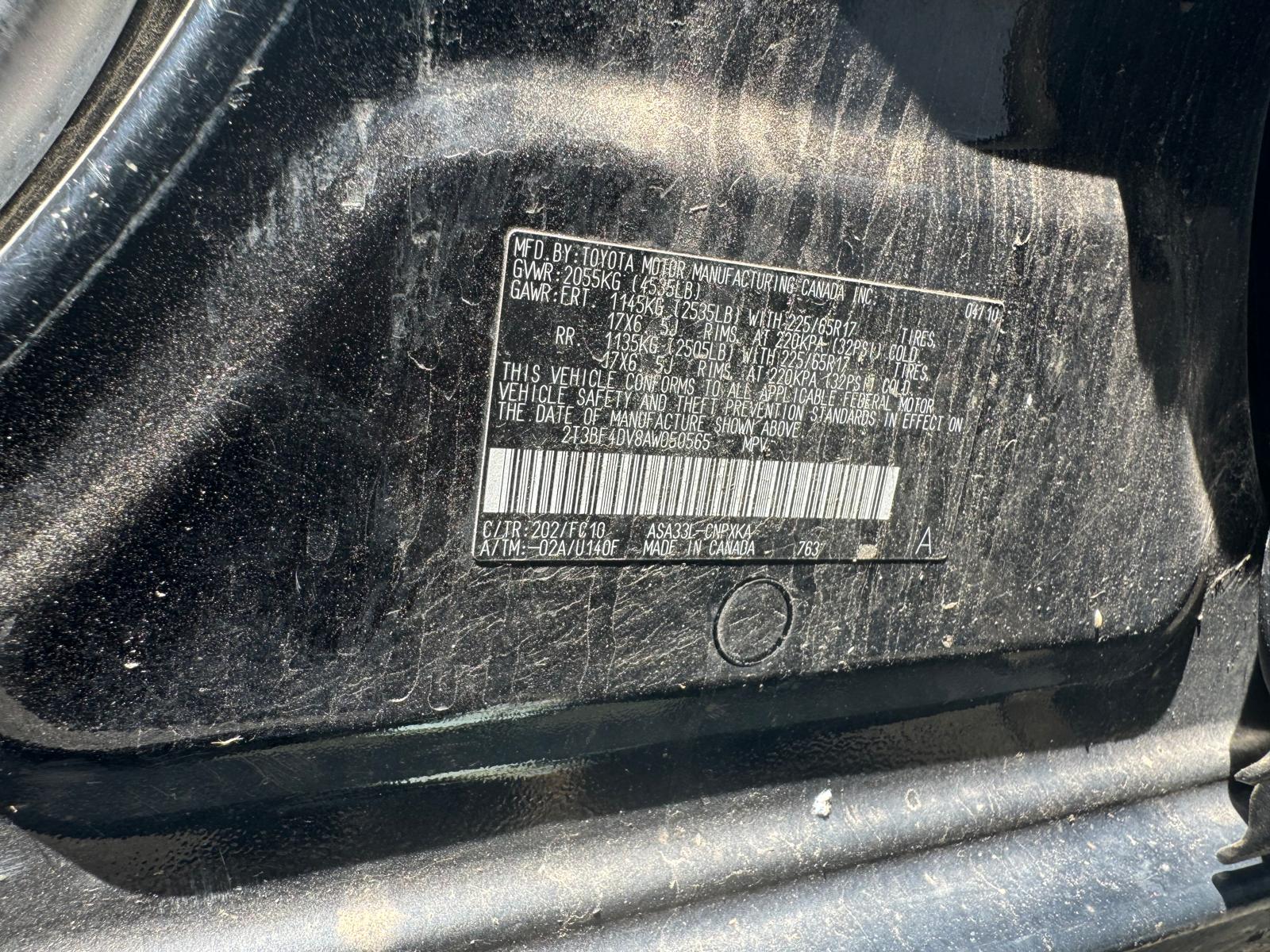 2T3BF4DV8AW050565 2010 Toyota Rav4