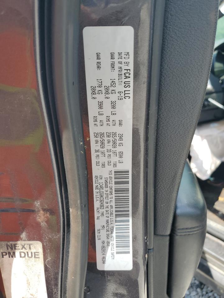 2019 Dodge Durango Gt VIN: 1C4RDJDG0KC824963 Lot: 62185844