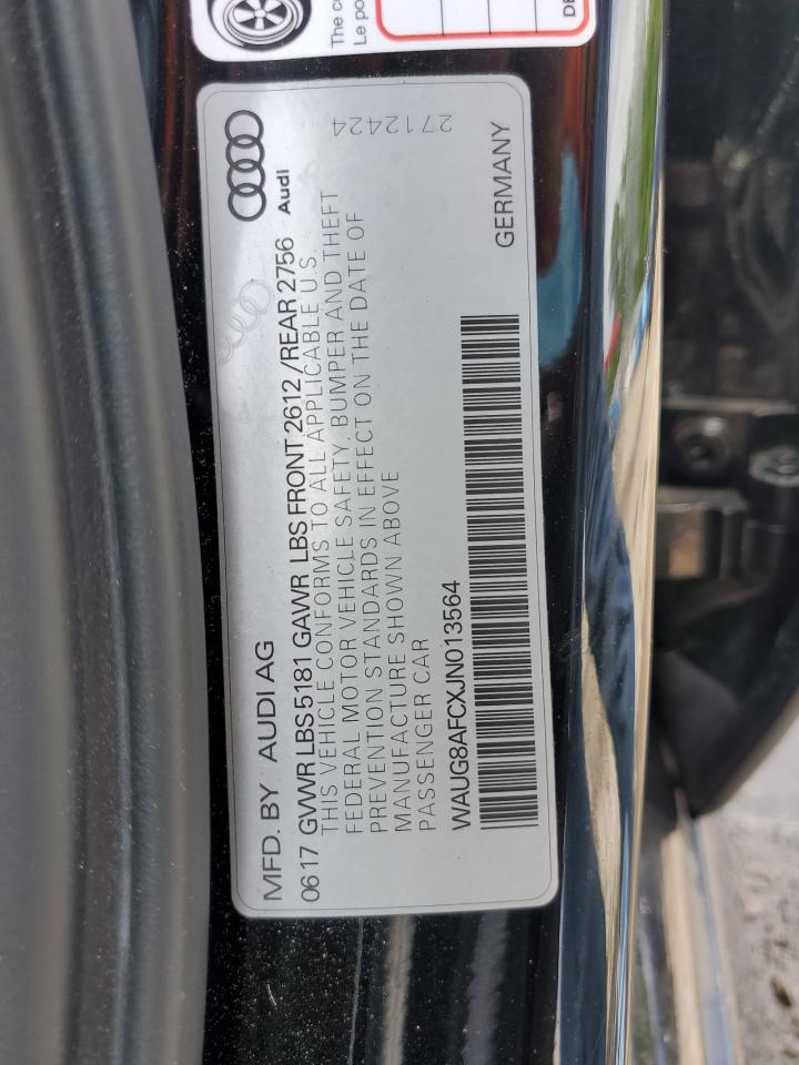 2018 Audi A6 Premium Plus VIN: WAUG8AFCXJN013564 Lot: 63323154