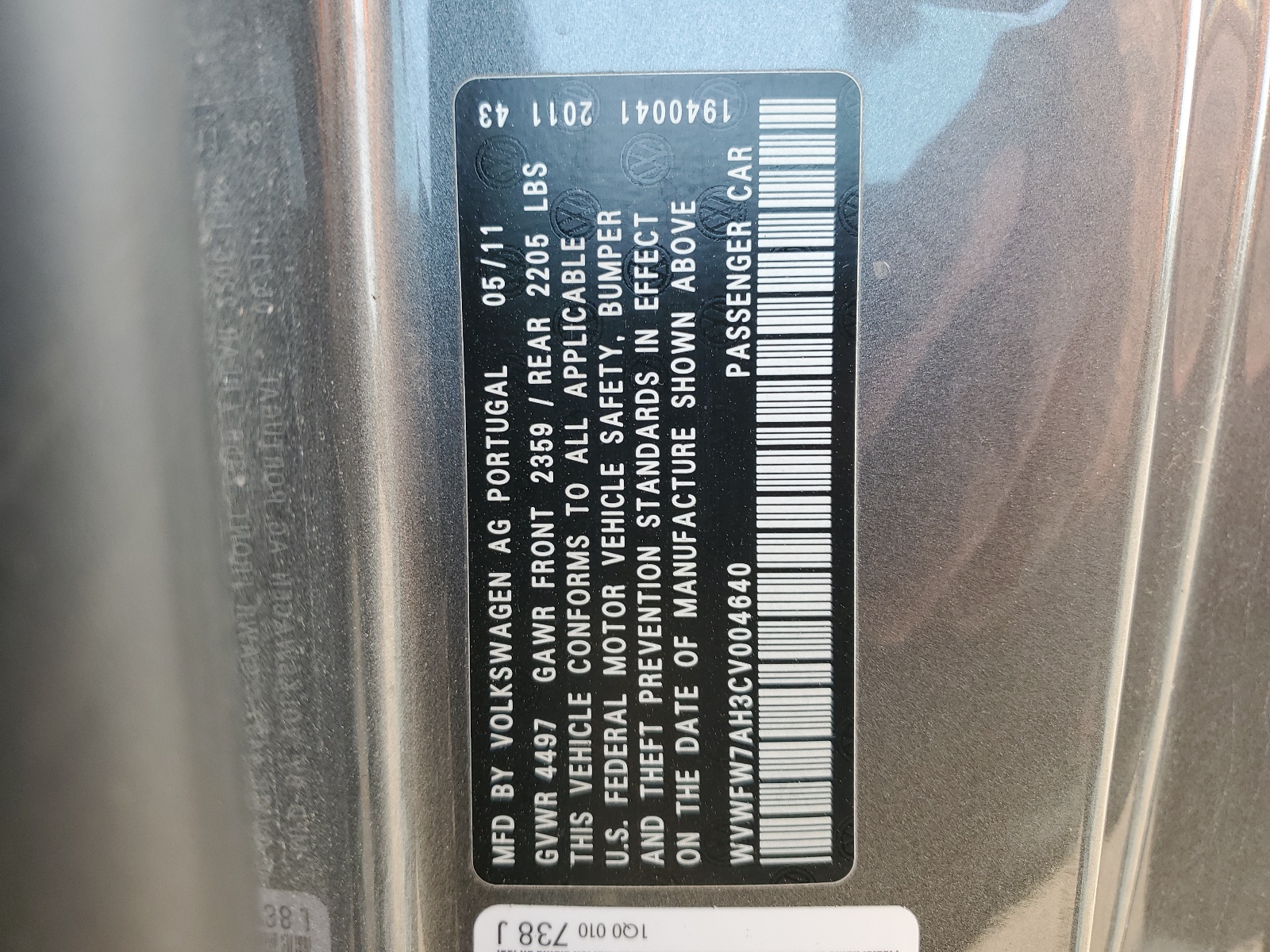 WVWFW7AH3CV004640 2012 Volkswagen Eos Lux