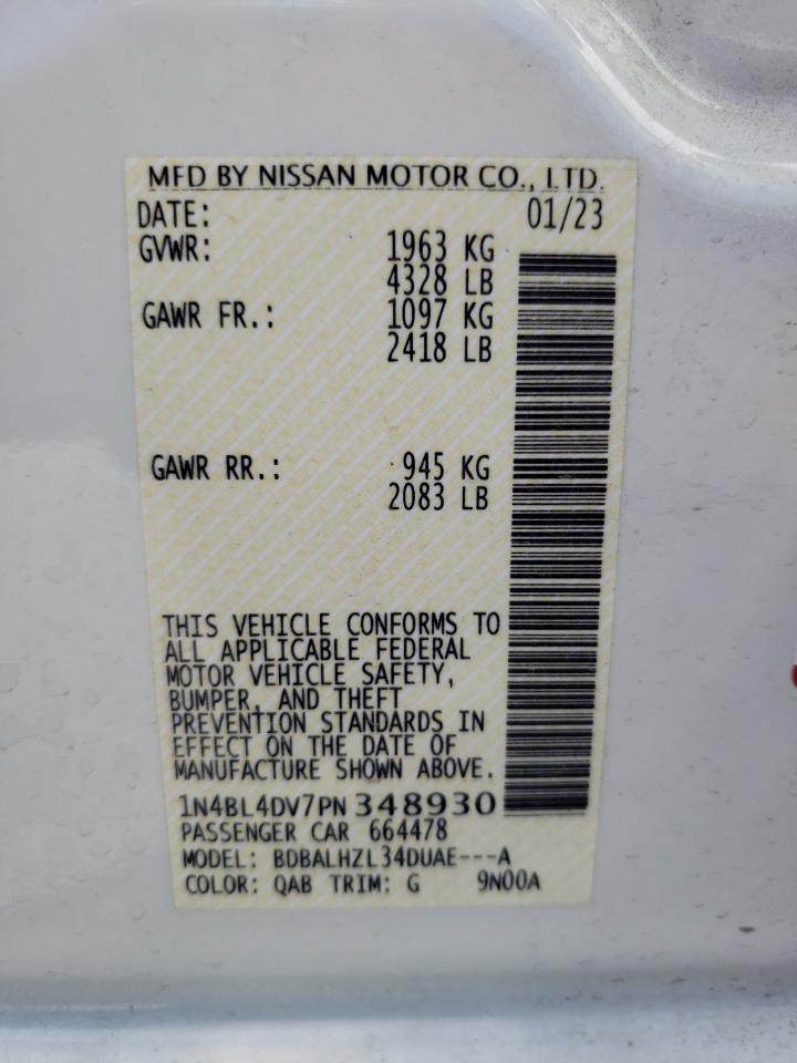 1N4BL4DV7PN348930 2023 Nissan Altima Sv