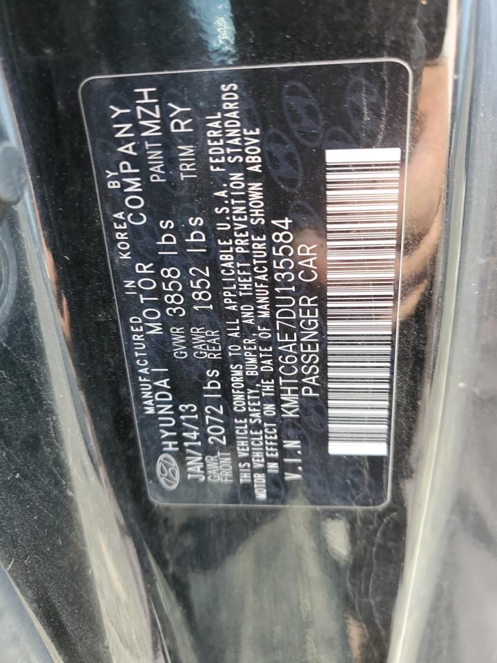 2013 Hyundai Veloster Turbo VIN: KMHTC6AE7DU135584 Lot: 61565304