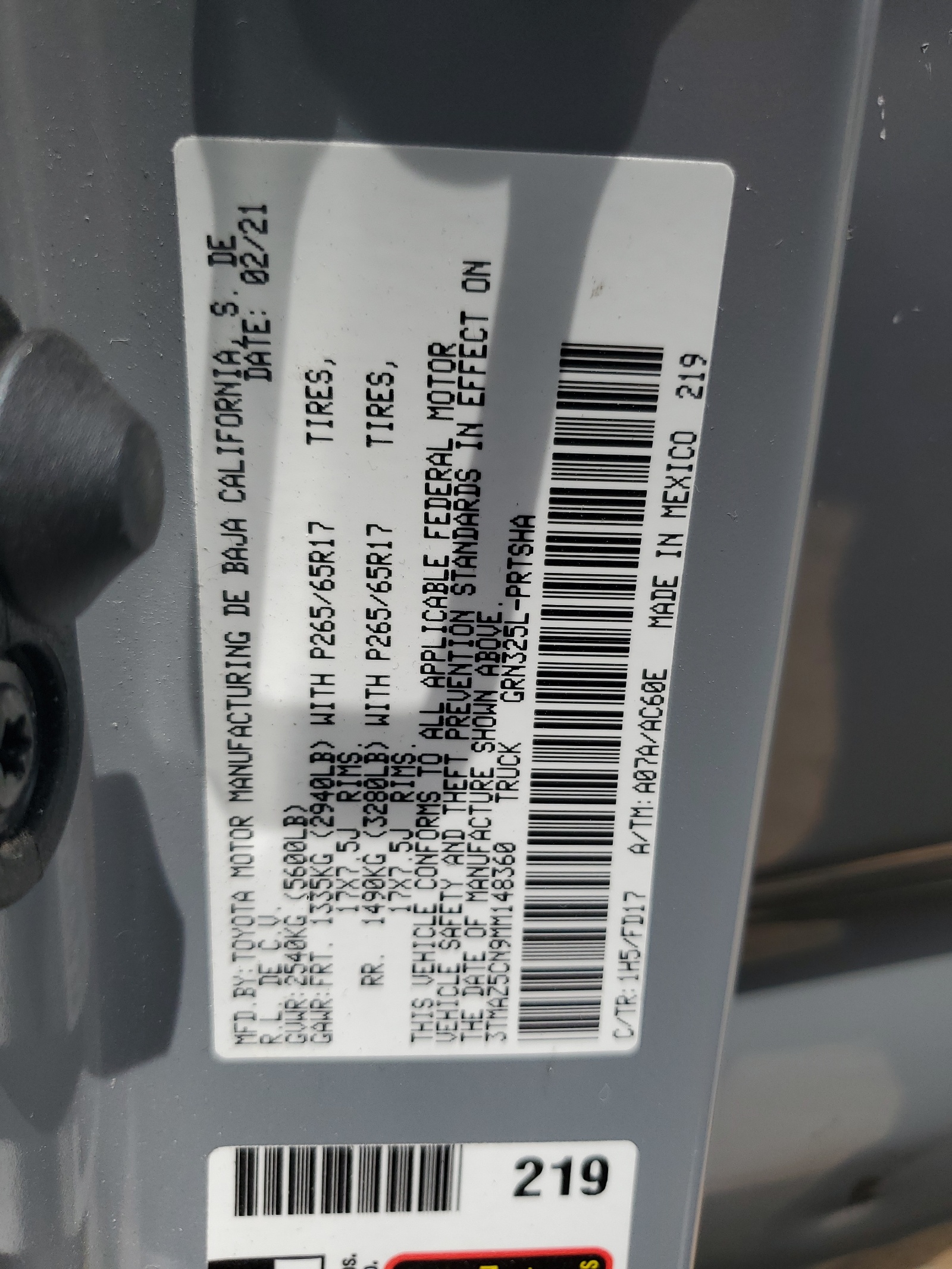 3TMAZ5CN9MM148360 2021 Toyota Tacoma Double Cab