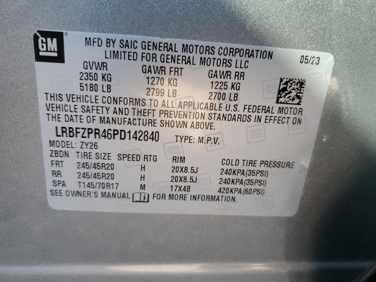 2023 Buick Envision Essence VIN: LRBFZPR46PD142840 Lot: 64212944