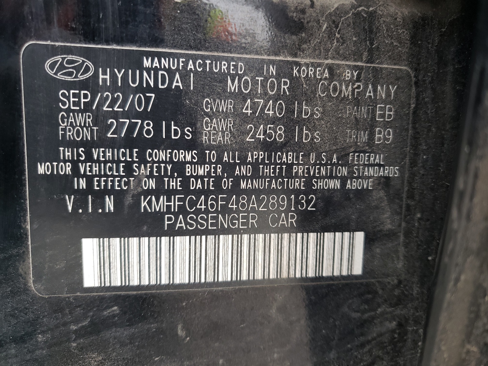 KMHFC46F48A289132 2008 Hyundai Azera Se