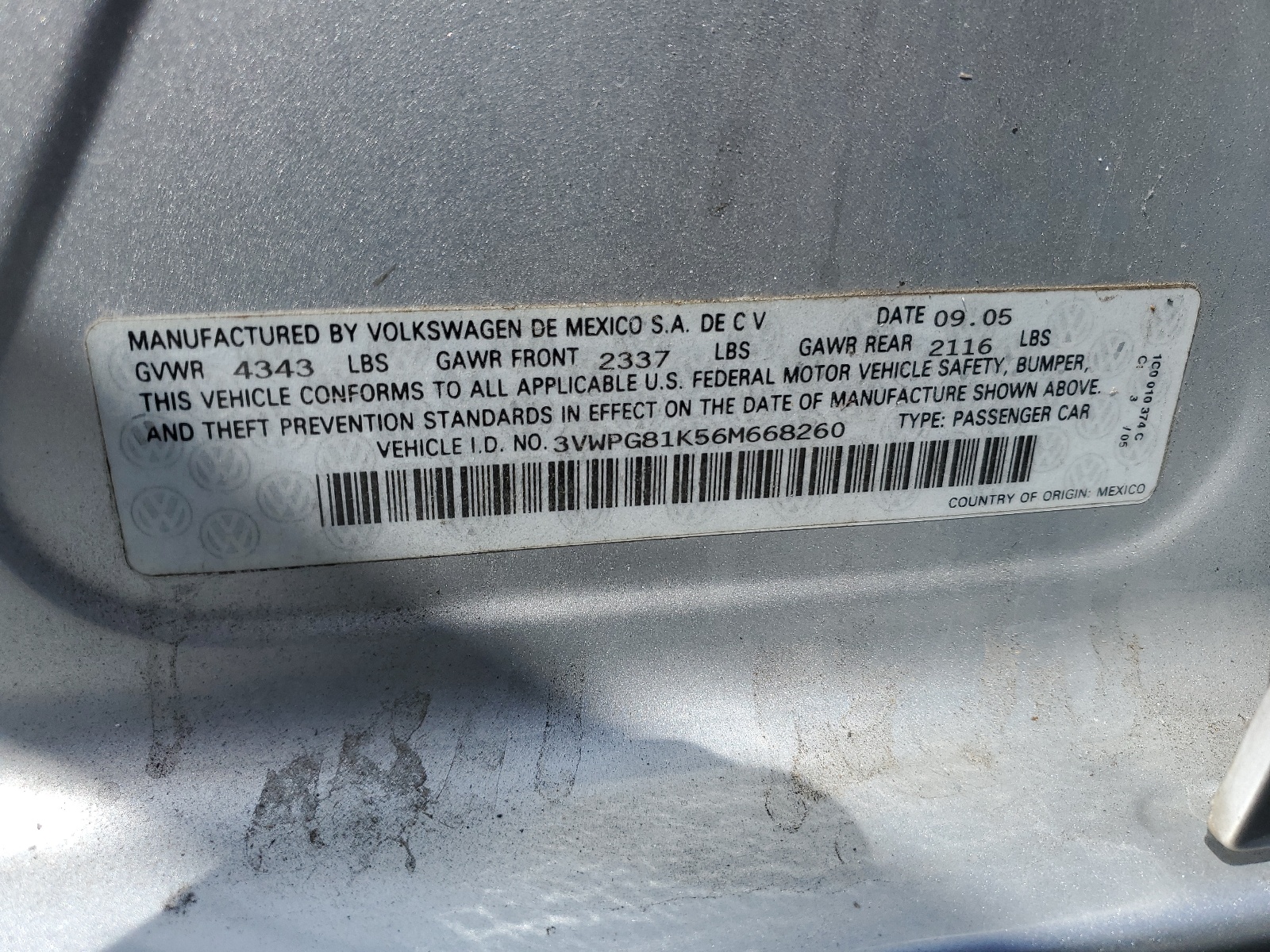 3VWPG81K56M668260 2006 Volkswagen Jetta Value