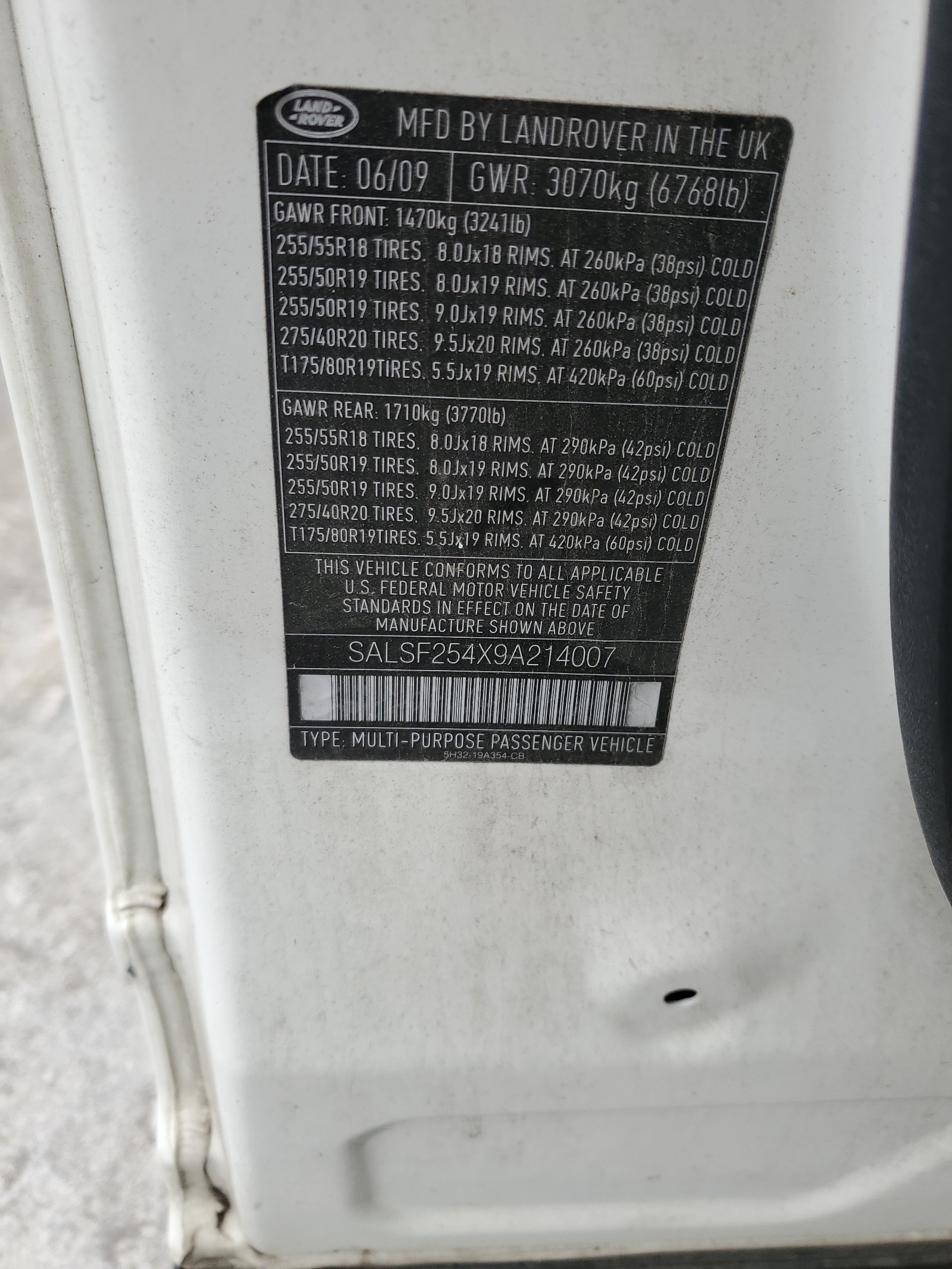 SALSF254X9A214007 2009 Land Rover Range Rover Sport Hse