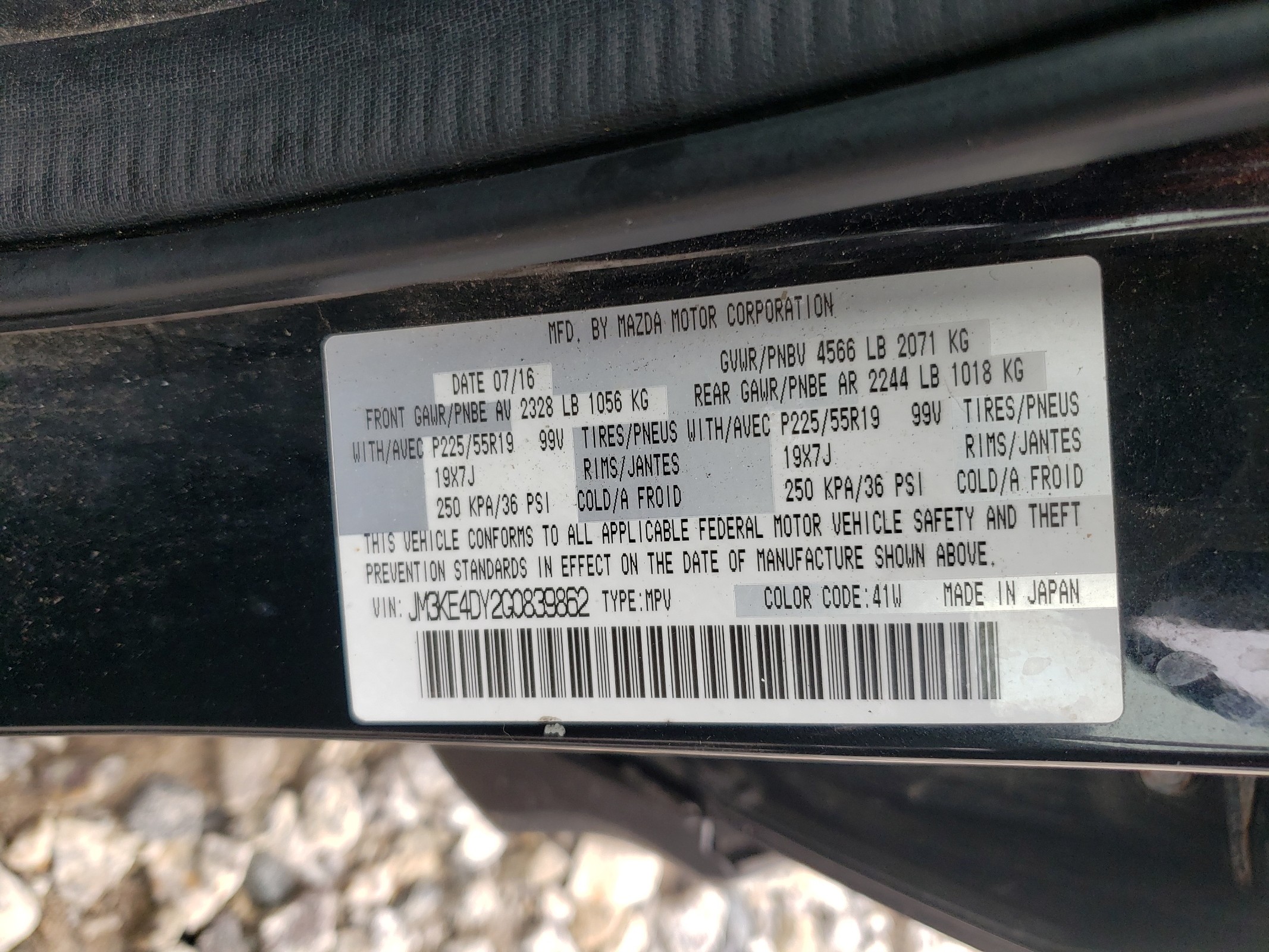 JM3KE4DY2G0839862 2016 Mazda Cx-5 Gt