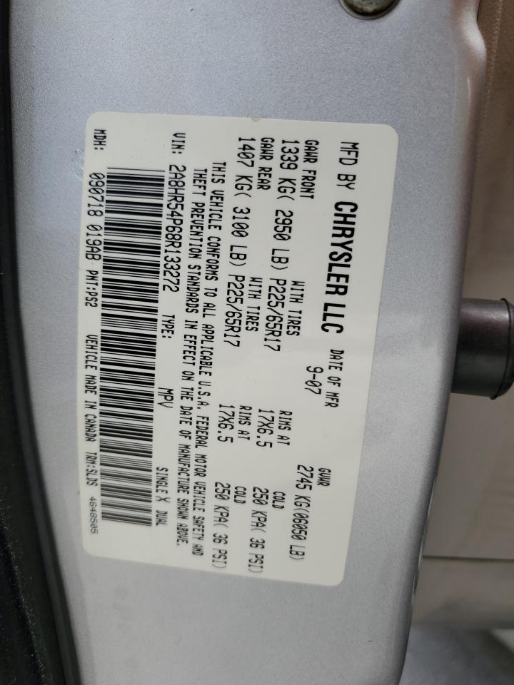 2008 Chrysler Town & Country Touring VIN: 2A8HR54P68R133272 Lot: 61728534